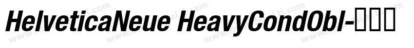 HelveticaNeue HeavyCondObl字体转换